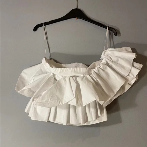 Zara Poplin Top with Ruffles - Picture 15 of 16